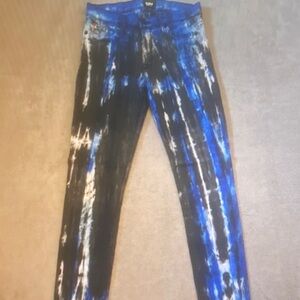 Hudson Jeans Vibrant Blue and Black Denim